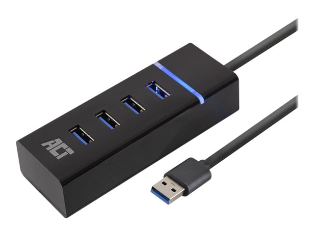 ACT - Hub - met aan-uitschakelaar - 4 x USB 3.2 Gen 1 - desktop