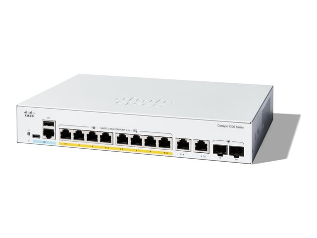 Catalyst 1200 8-port GE Full PoE 2x1G