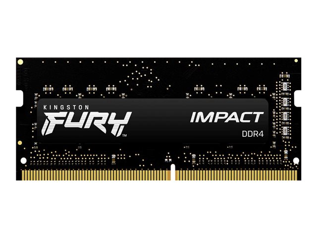 Kingston FURY Impact - DDR4 - kit - 16 GB: 2 x 8 GB - SO-DIMM 260-pin - 2666 MHz / PC4-21300 - CL15 - 1.2 V - unbuffered - non-ECC - black