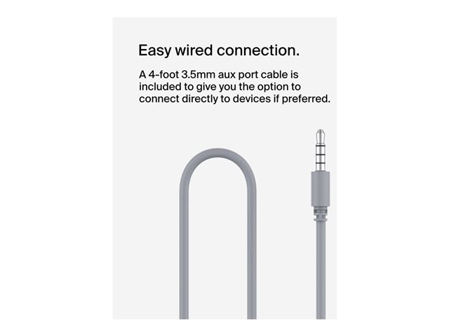 Belkin SoundForm Mini - Headphones with mic - on-ear - Bluetooth - wireless, wired - 3.5 mm jack - blue