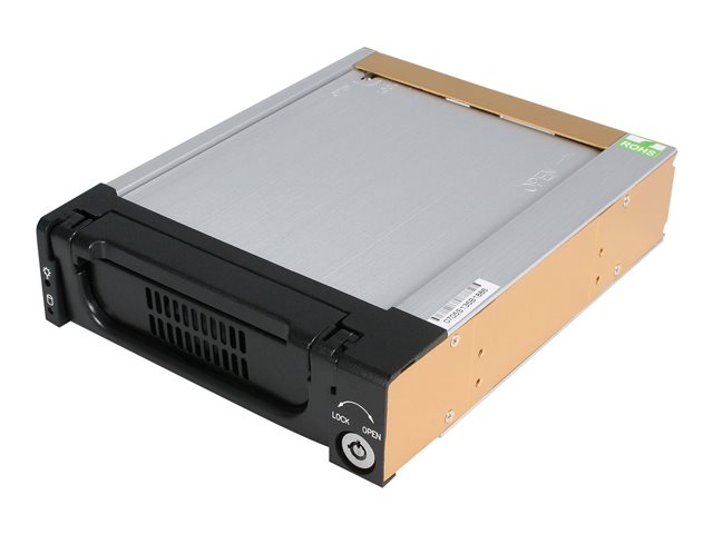 StarTech.com 5.25 in Rugged SATA Hard Drive Mobile Rack Drawer - Aluminum Removable Hard Drive Bay (DRW150SATBK) - Storage mobile rack - 3.5\" - black