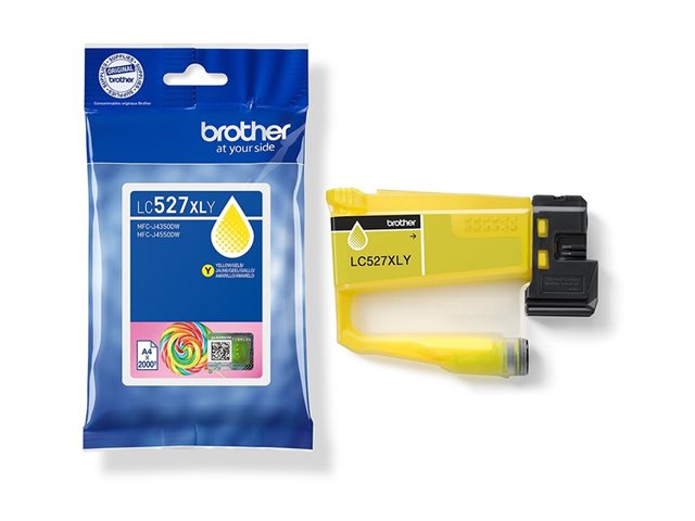 Brother LC527XLY - High Yield - yellow - original - pillow pack - ink cartridge - for Brother MFC-J4350DW, MFC-J4550DW