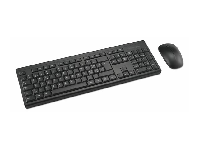 Kensington KM150 EQ - Keyboard and mouse set - full size - wireless - 2.4 GHz - QWERTZ - Swiss - FSC cardboard