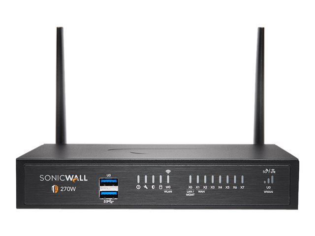 SonicWall TZ Series (Gen 7) TZ270W - Security appliance - wireless, AC - 1GbE - Wi-Fi 5 - 2.4 GHz, 5 GHz - desktop