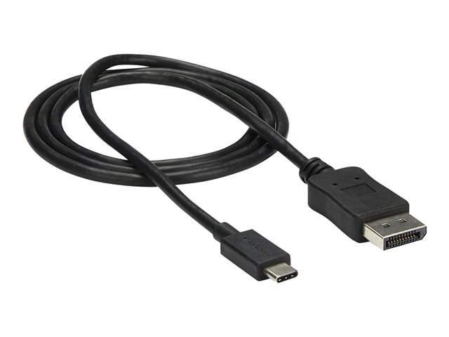 StarTech.com 3ft/1m USB C to DisplayPort 1.2 Cable 4K 60Hz, USB-C to DisplayPort Adapter Cable HBR2, USB Type-C DP Alt Mode to DP Monitor Video Cable, Compatible with Thunderbolt 3, Black - USB-C Male to DP Male (CDP2DPMM1MB) - DisplayPort cable - 24 pin USB-C (M) to DisplayPort (M) - Displayport 1.2/Thunderbolt 3 - 1 m - 4K60Hz (3840 x 2160) support - black - for P/N: TB33A1C, TB3DK2DPM2, TB3DKDPMAW, TB3DKDPMAWUE, TB3DOCK2DPPD, TB3DOCK2DPPU