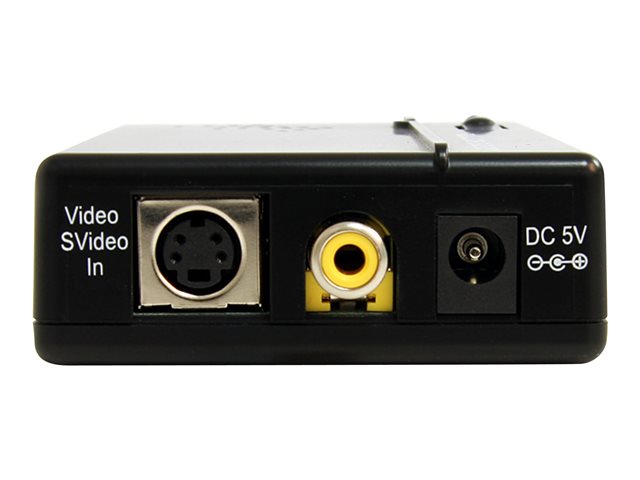 StarTech.com Composite and S-Video to VGA Video Scan Converter - composite to VGA - scan Converter - s-Video to VGA (VID2VGATV2) - Video converter - composite video, S-video - component video, VGA - black - for P/N: SVA5M3NEUA