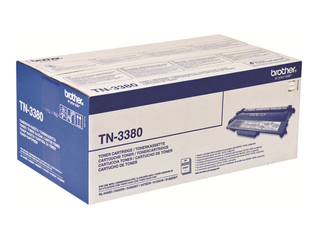 Brother TN3380 - Black - original - toner cartridge - for Brother DCP-8110, 8150, 8155, 8250, HL-5440, 5450, 5470, 6180, MFC-8510, 8520, 8710, 8950