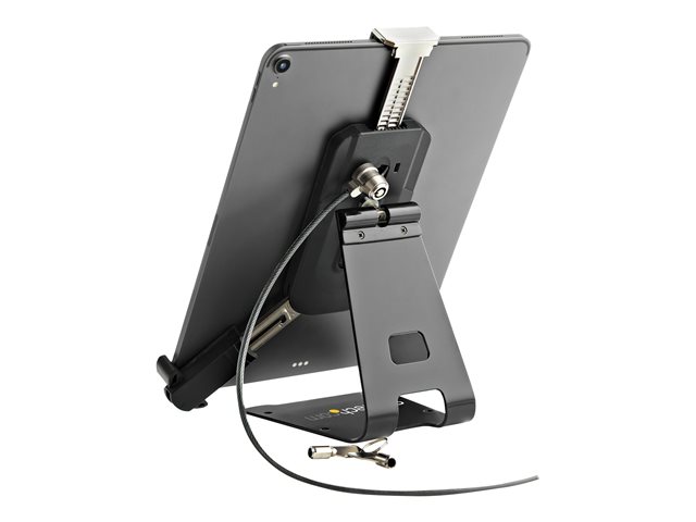 StarTech.com Secure Tablet Stand w/ K-Slot Cable Lock, Locking Tablet Holder for 7.9-13 inch Tablets, Universal Adjustable Tablet Mount for Desk/Surface, Lockable Anti-Theft Security Mount - Tablet Security Mount (SECTBLTDT) - Notebook / tablet stand - desktop - 7.9\" - 13\" - black - for P/N: DK30CHPH