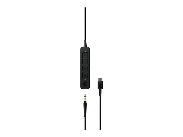 EPOS ADAPT 135 USB-C II - ADAPT 100 Series - headset - on-ear - wired - 3.5 mm jack, USB-C - black - Optimised for UC
