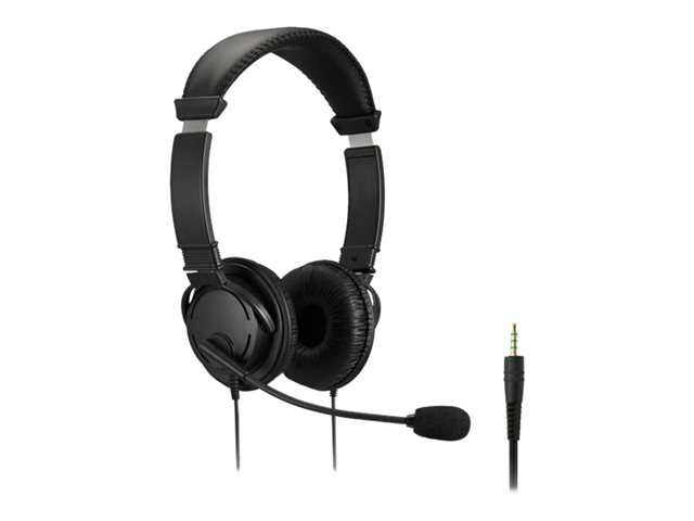 Kensington Hi-Fi Headphones with Mic - Headphones with mic - on-ear - wired - 3.5 mm jack
