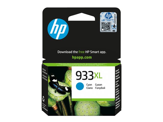 HP 933XL - High Yield - cyan - original - ink cartridge - for Officejet 6100, 6600 H711a, 6700, 7110, 7510, 7610, 7612