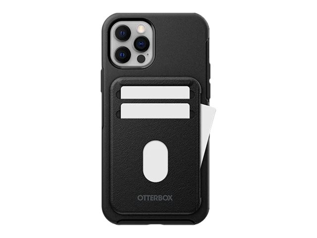OtterBox - Wallet - MagSafe compatibility - synthetic leather, polycarbonate, magnet - shadow black - for Apple iPhone 12, 12 mini, 12 Pro, 12 Pro Max