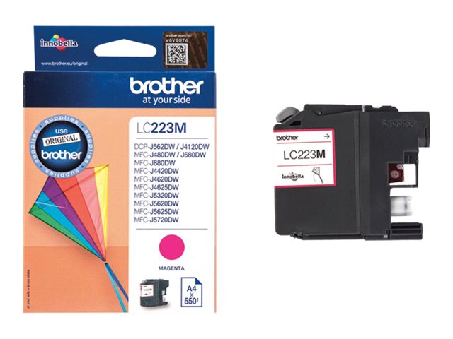 Brother LC223M - Magenta - original - ink cartridge - for Brother DCP-J4120, J562, MFC-J4625, J480, J5320, J680, J880, Business Smart MFC-J4420