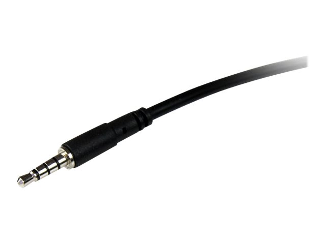 StarTech.com 1m 3.5mm 4 Position TRRS Headset Extension Cable - M/F - audio Extension Cable for iPhone (MUHSMF1M) - Headset extension cable - 4-pole mini jack male to 4-pole mini jack female - 1 m - black - for P/N: MUYHSFMM, MUYHSMFF, MUYHSMFFADW, SV211DPUA, SV211DPUA4K, SV211HDUA4K