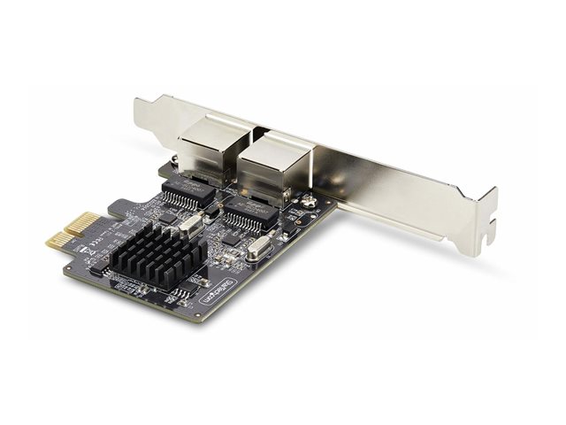 StarTech.com 2-Port Gigabit PCIe Network Adapter Card, TAA Compliant - Network adapter - PCIe - Gigabit Ethernet x 2 - black - TAA Compliant