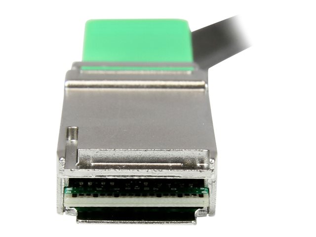 StarTech.com MSA Uncoded Compatible 2m 40G QSFP+ to QSFP+ Direct Attach Breakout Cable Twinax, 40 GbE QSFP+ Copper DAC 40 Gbps Low Power Passive Transceiver Module DAC, 40GE Breakout Cable - Lifetime Warranty (QSFPMM2M) - Direct attach cable - QSFP+ to QSFP+ - 2 m - twinaxial - black