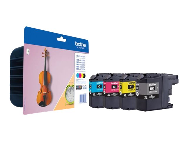 Brother LC127XLVALBPDR - Black, yellow, cyan, magenta - original - ink cartridge - for Brother DCP-J4110DW, MFC-J4410DW, MFC-J4510DW