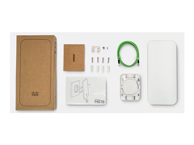 Cisco Meraki MR78 - Radio access point - entry level, outdoor - Wi-Fi 6 - Bluetooth - 2.4 GHz, 5 GHz - cloud-managed - desktop / wall / ceiling mountable