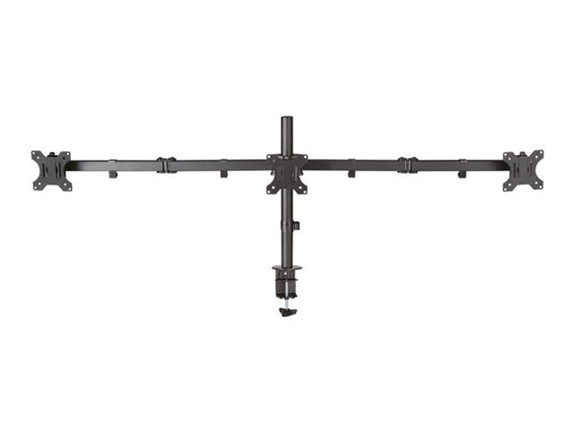 Neomounts FPMA-D550D3 - Mounting kit - full-motion - for 3 LCD displays - steel - black - screen size: 10\"-27\" - clamp mountable, grommet, desk-mountable