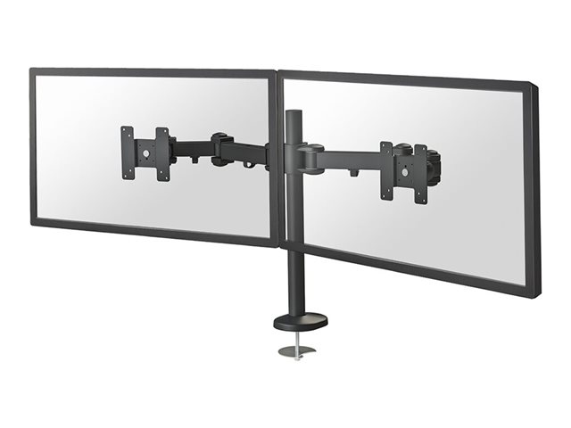 Neomounts FPMA-D960DG - Mounting kit - full-motion - for 2 LCD displays - black - screen size: 10\"-27\" - grommet, desk-mountable