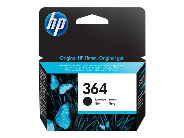 HP 364 - Black - original - ink cartridge - for Deskjet 35XX, Photosmart 55XX, 55XX B111, 65XX, 7510 C311, 7520, Wireless B110