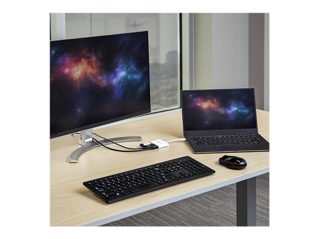 StarTech.com USB-C to HDMI Adapter - White - 4K 30Hz - Thunderbolt 3 Compatible - with Power Delivery (USB PD) - USB C Dongle (CDP2HDUACPW) - Adapter - 24 pin USB-C male to HDMI, USB Type A, 24 pin USB-C female - 60 mm - white - 4K support, USB Power Delivery (60W)