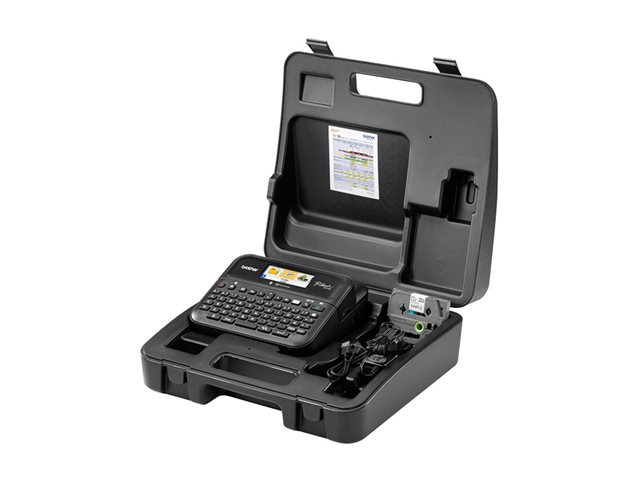 Brother P-Touch PT-D610BTVP - Labelmaker - B/W - thermal transfer - 24 mm width - 180 dpi - up to 30 mm/sec - USB, Bluetooth 5.0 - cutter - mirror print, vertical print, print preview, 7 line printing, multi-copy printing - black