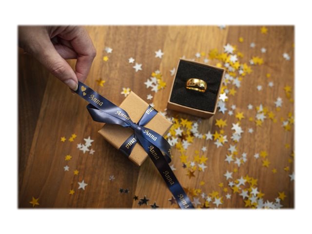 Brother TZe-RN34 - Gold on navy blue - Roll (1.2 cm x 4 m) 1 cassette(s) ribbon tape - for Brother PT-D600, H110, P-Touch PT-E310, P-Touch Cube PT-P300, P-Touch Embellish PT-D215