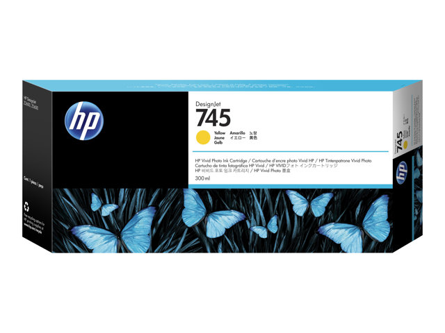 HP 745 - 300 ml - high capacity - yellow - original - DesignJet - ink cartridge - for DesignJet Z2600 PostScript, Z5600 PostScript