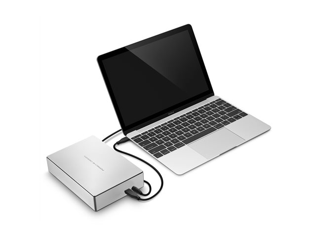 LaCie Porsche Design Desktop Drive - Hard drive - 4 TB - external (desktop) - USB 3.0 - silver