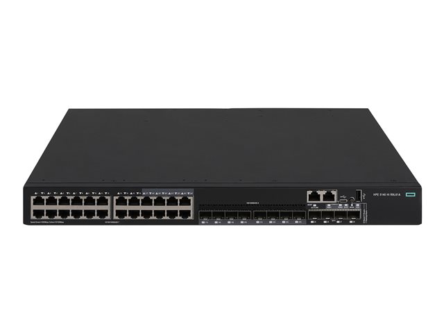 HPE FlexNetwork 5140 HI - Switch - 1-slot - L3 - Managed - 24 x 10/100/1000 + 8 x combo Gigabit SFP + 4 x 10 Gigabit Ethernet / 1 Gigabit Ethernet SFP+ - side to back airflow - rack-mountable