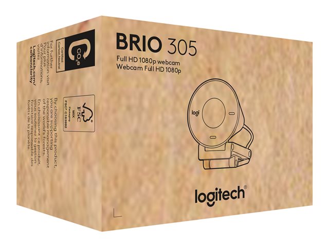 Logitech BRIO 305 - Webcam - colour - 2 MP - 1920 x 1080 - 1080p, 720p - audio - USB-C