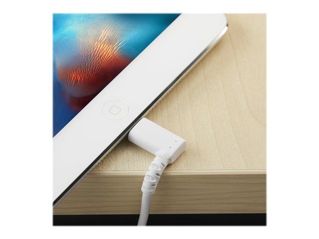 StarTech.com 3ft (1m) Durable USB A to Lightning Cable, White 90° Right Angled Heavy Duty Rugged Aramid Fiber USB Type A to Lightning Charging/Sync Cord, Apple MFi Certified, iPhone 12 Pro - iPhone 7/8/11/11 Pro - Lightning cable - Lightning male angled to USB male - 1 m - double shielded - white