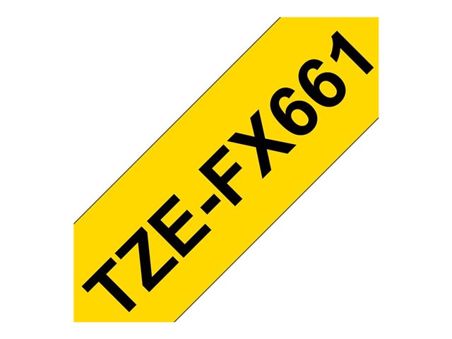 P-Touch TZE-FX661 black on yellow 36mm
