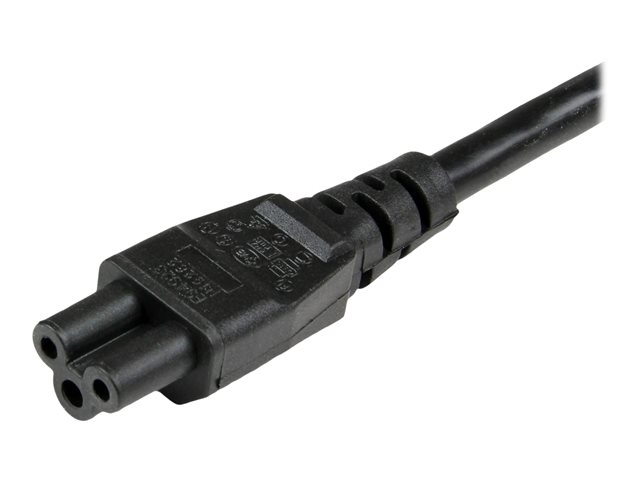 StarTech.com 1m (3ft) Laptop Power Cord, EU Schuko to C5, 2.5A 250V, 18AWG, Notebook / Laptop Replacement AC Cord, Printer/Power Brick Cord, Schuko CEE 7/7 to Clover Leaf IEC 60320 C5 - Laptop Charger Cable - Power cable - IEC 60320 C5 to power CEE 7/7 (M) - AC 250 V - 1 m - molded - black