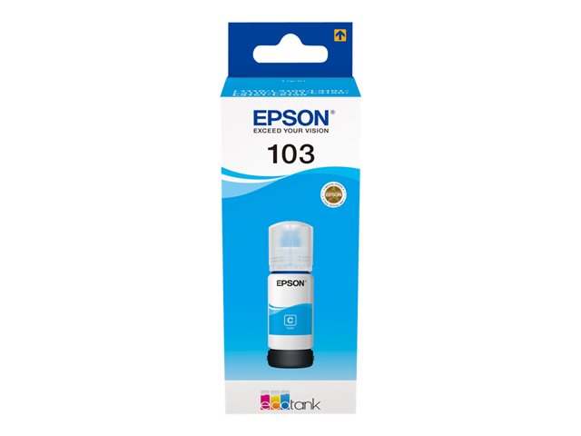 Epson 103 - 65 ml - cyan - original - ink refill - for EcoTank L3150, L3151, L5190