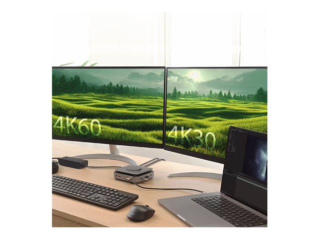 USB-C DOCK DUAL 4K HDMI GAN UK PLUG 140W