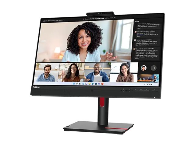 Lenovo ThinkVision T24mv-30 - LED monitor - 24\" (23.8\" viewable) - 1920 x 1080 Full HD (1080p) - IPS - 250 cd/m² - 1000:1 - 4 ms - HDMI, DisplayPort, USB-C - speakers - raven black - Campus