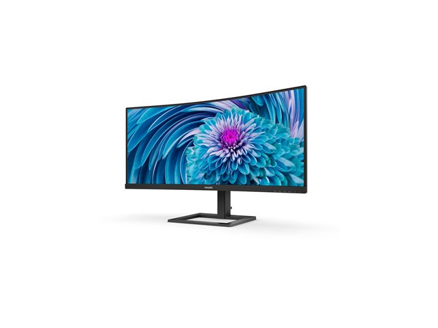 Philips E-line 346E2CUAE - LED monitor - curved - 34\" - 3440 x 1440 UWQHD @ 100 Hz - VA - 300 cd/m² - 3000:1 - 1 ms - HDMI, DisplayPort, USB-C - speakers - textured black