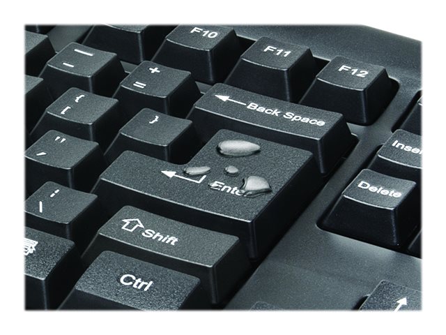 Kensington Pro Fit Low-Profile Desktop Set - Keyboard and mouse set - wireless - 2.4 GHz - German - black