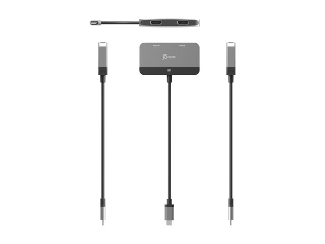 8K USB-C to Dual HDMI Display Adapter