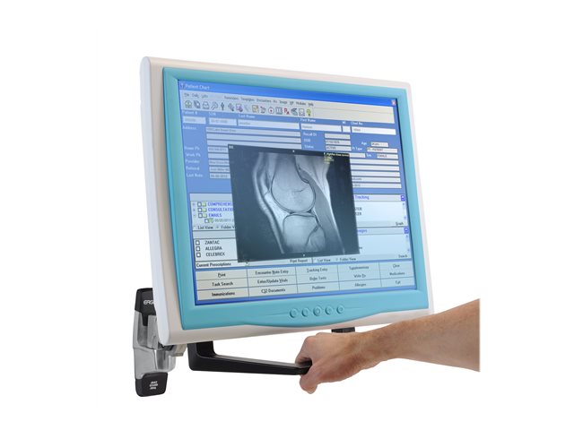 Ergotron - Mounting component (handle, interface plate) - for LCD display - black - screen size: up to 32\" - for P/N: 45-353-026, 45-475-216, 45-509-224, 45-630-224