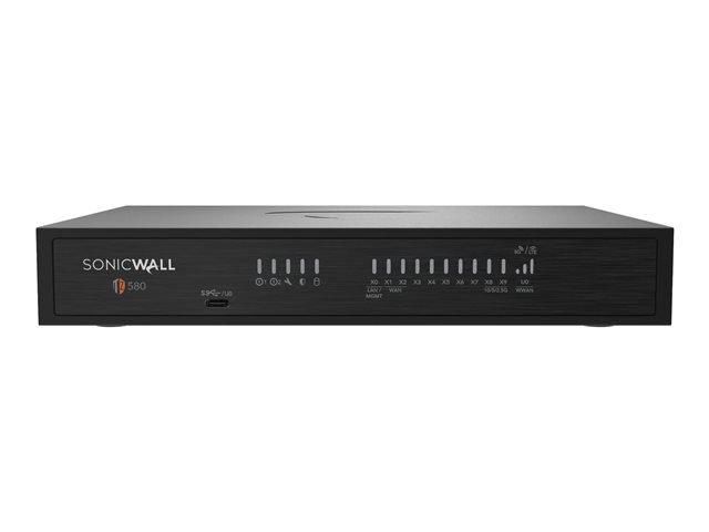 SonicWall TZ Series (Gen 8) TZ580 - Security appliance - High Availability - 10GbE, 2.5GbE, 5GbE - desktop
