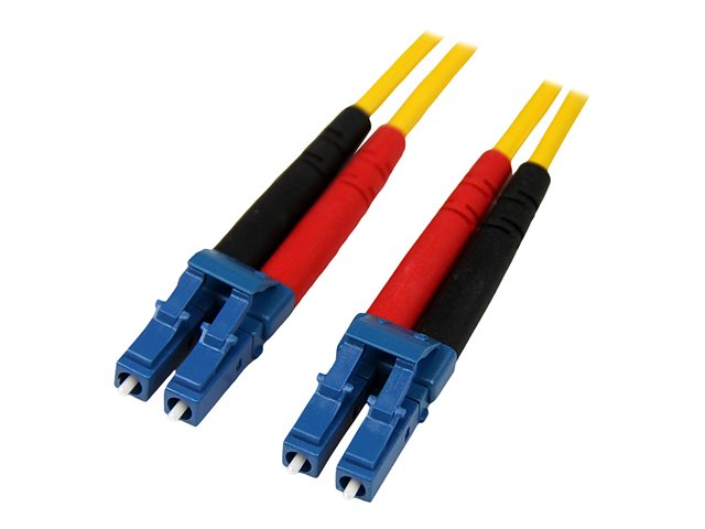 StarTech.com 1m Fiber Optic Cable - Single-Mode Duplex 9/125 - LSZH - LC/LC - OS1 - LC to LC Fiber Patch Cable (SMFIBLCLC1) - Patch cable - LC single-mode (M) to LC single-mode (M) - 1 m - fibre optic - duplex - 9 / 125 micron - OS1 - molded - yellow - for P/N: SFP100BBXDST, SFP100BBXUST, SFP10GBBXDST, SFP10GBBXUST, SFP10GBLRST, SFP10GBZRST