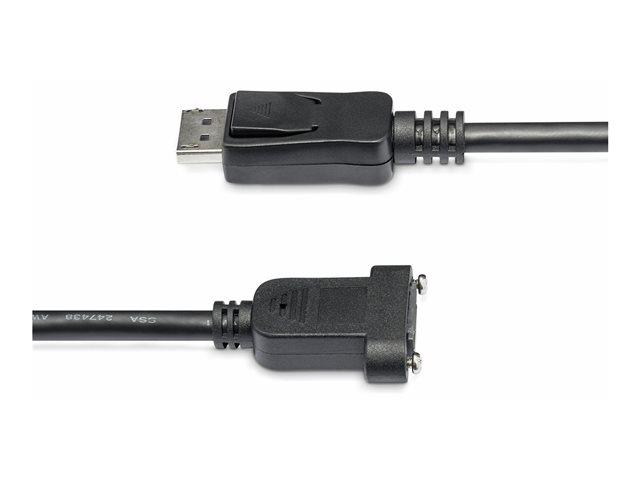 StarTech.com 3 ft. (0.9 m) Displayport Male to Female Cable - Mounting - Latched Connectors - DisplayPort - DP Monitor Cable (DPPNLFM3) - DisplayPort cable - DisplayPort (M) to DisplayPort (F) - 91.4 cm - latched, molded - black - for P/N: CDP2DP141M