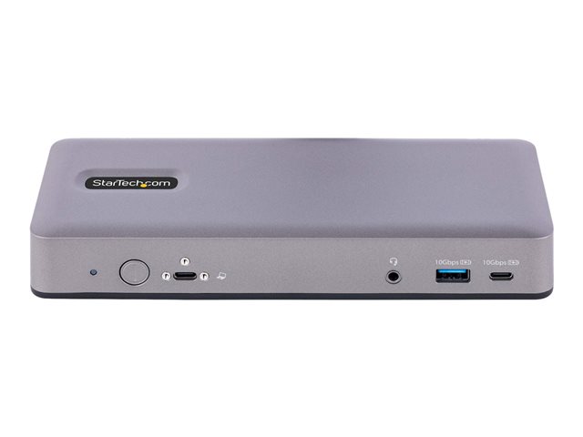 StarTech.com USB-C Docking Station - Multi Monitor HDMI/DP/DP Alt Mode USB-C Dock - 3x 4K30 / 2x 4K60 - 7-Port USB Hub - 60W Power Delivery - GbE - 3.5mm Audio - Works With Chromebook certified - Docking station - USB-C / Thunderbolt 3 / Thunderbolt 4 - 2 x DP, 2 x HDMI, USB-C - 1GbE - 60 Watt
