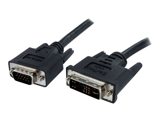 StarTech.com 1m DVI to VGA Display Monitor Cable M/M DVI to VGA (15 Pin) - Video cable - HD-15 (VGA) (M) to DVI-A (M) - 1 m - molded, thumbscrews - black