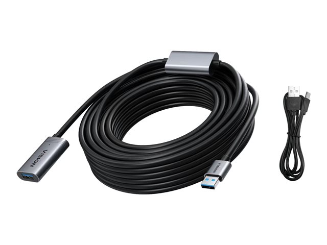 Vision - USB extension cable - USB Type A (F) to USB Type A (M) - USB 3.0 - 10 m - active - black