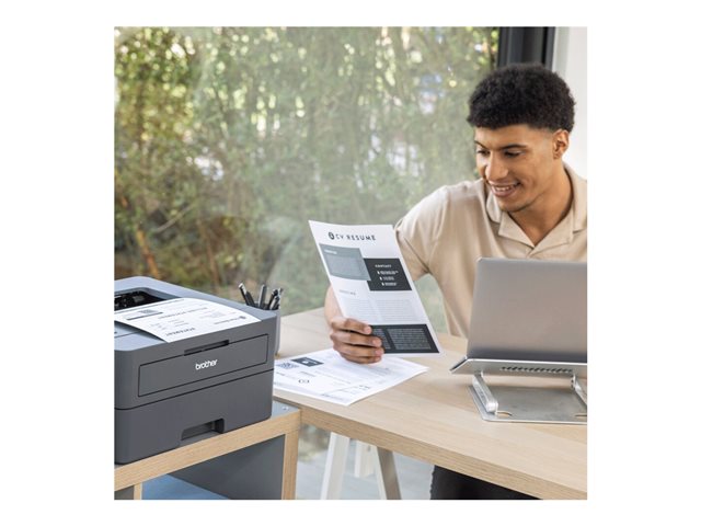 Brother HL-L2445DW - Printer - B/W - Duplex - laser - A4/Legal - 1200 x 1200 dpi - up to 32 ppm - capacity: 250 sheets - USB 2.0, LAN, Wi-Fi(n)