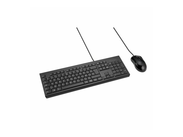 Kensington KM100 EQ - Keyboard and mouse set - USB - AZERTY - Belgium
